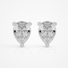 1 ct Pear Studs - Basket setting
