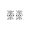 1 ct Oval studs - Basket setting