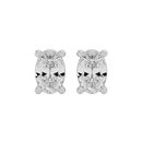 1 ct Oval studs - Basket setting
