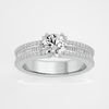 Round with baguettes - 1.5 ct round