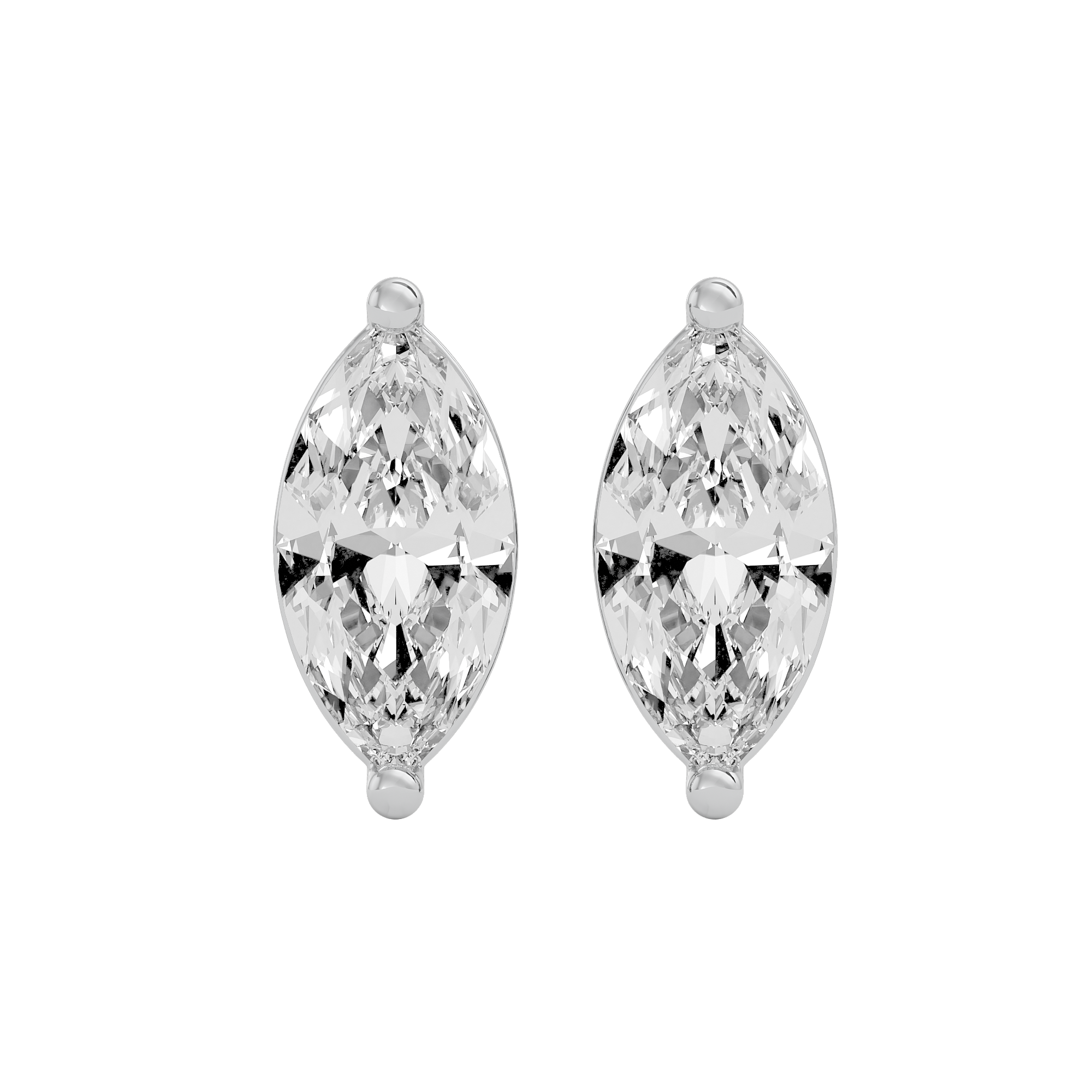 4 ct Marquise studs - Basket studs