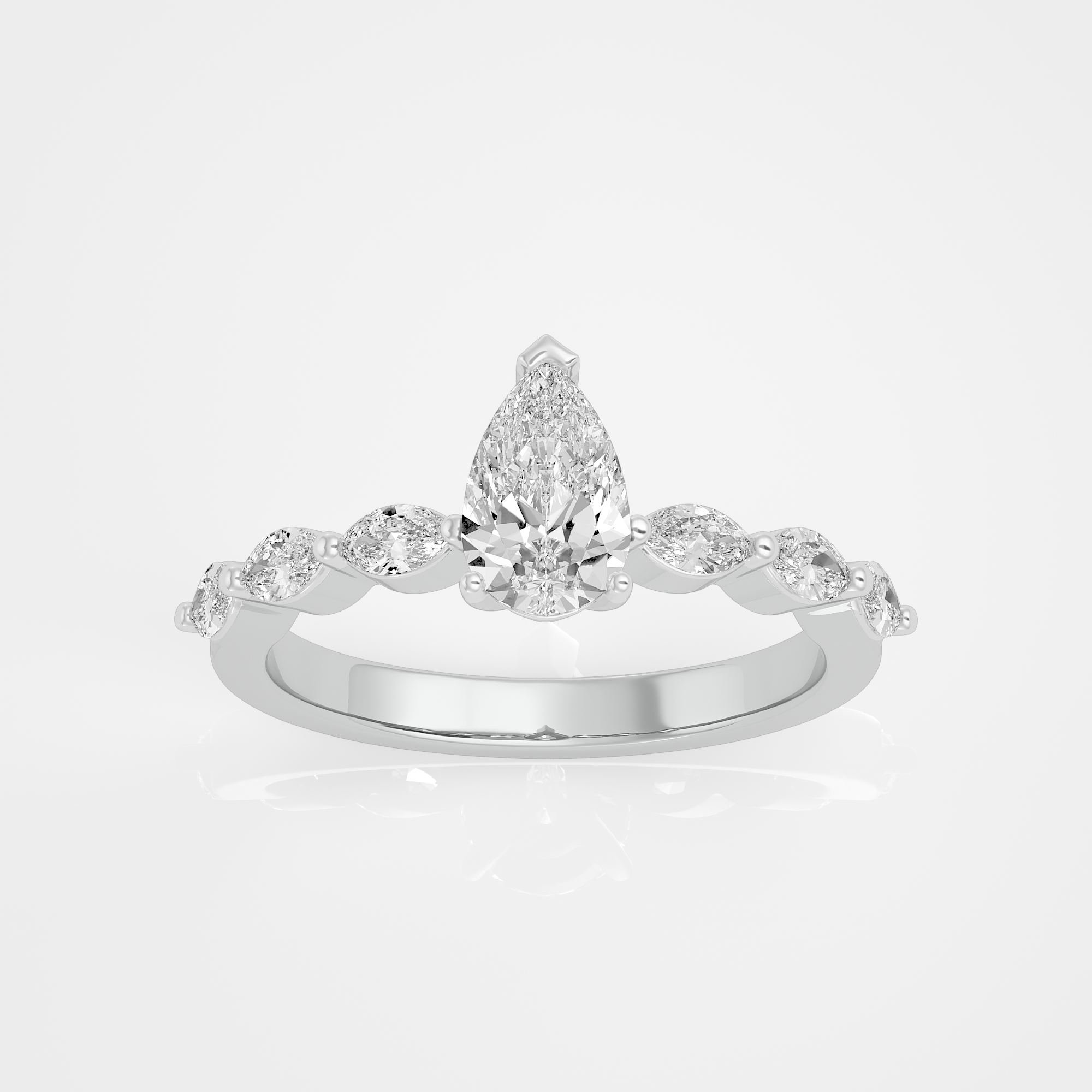 Celeste Pear Ring - 1 ct Pear