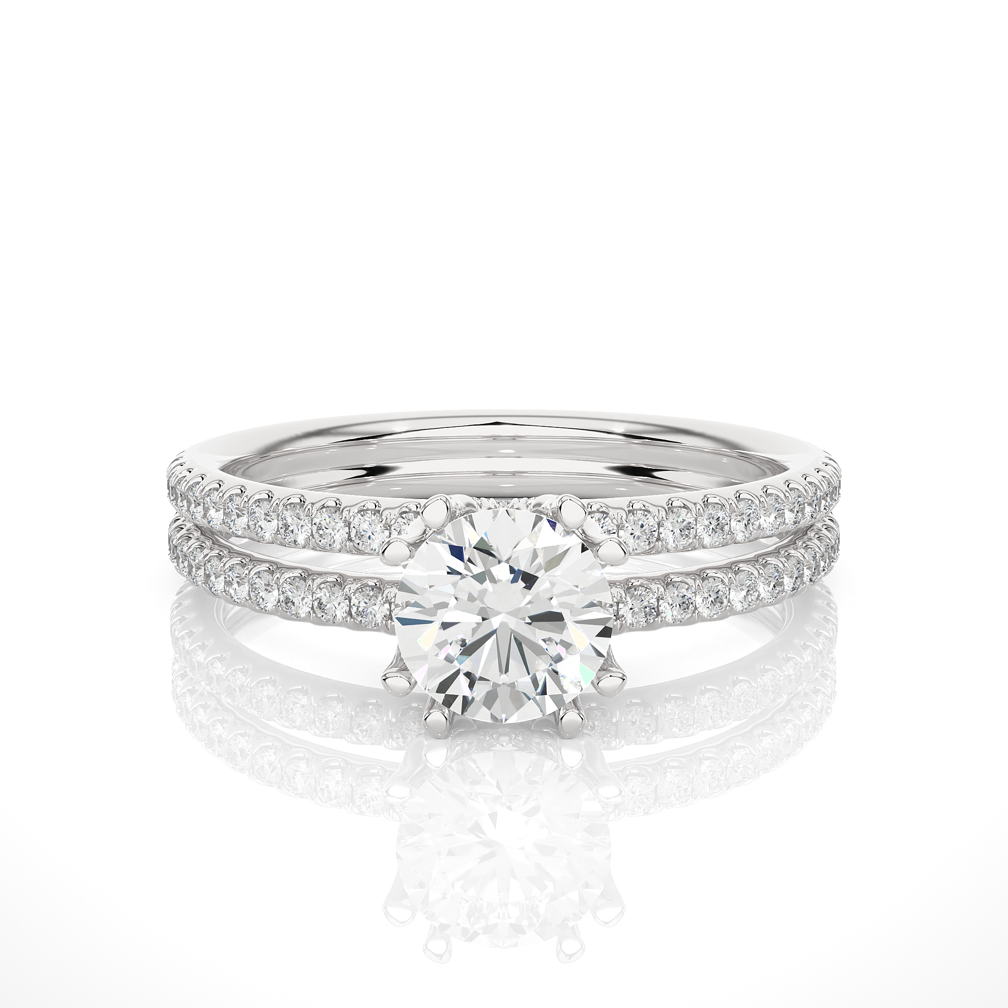 Aurora Twist Ring - 0.8 ct round
