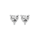 0.5 ct Heart studs - Basket setting