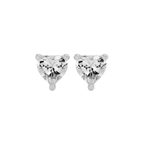 0.5 ct Heart studs - Basket setting