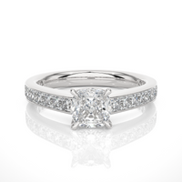 Cushion Cascade Ring - 1.1 ct cushion