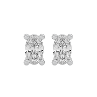0.5 cts Oval studs - Basket Setting