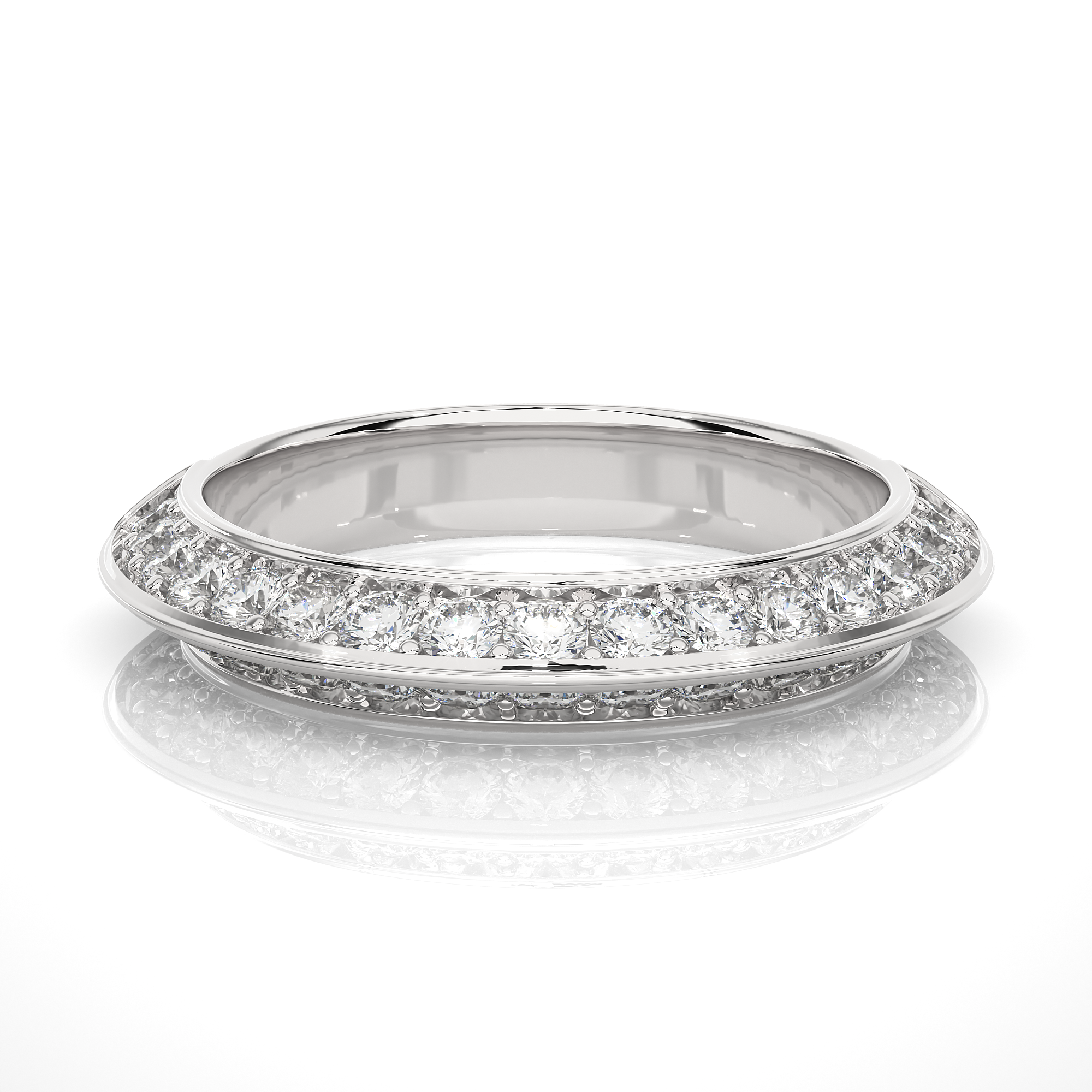 Two-Row Edge Diamond Band