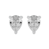2 ct Pear Studs - Basket setting