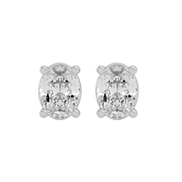 2 ct Oval studs - Basket setting