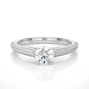 Ribbon Pave Ring - 0.5 cts round