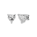 0.5 ct Heart studs - Basket setting