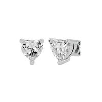 0.5 ct Heart studs - Basket setting