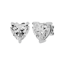 4 ct Heart studs - Basket setting