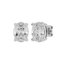 2 ct Oval studs - Basket setting