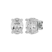 2 ct Oval studs - Basket setting