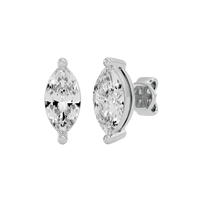 1 ct Marquise studs - Basket setting