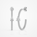 Pear Charm Hoops
