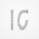 Oval eternity hoops