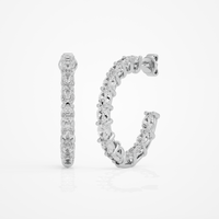 Oval eternity hoops