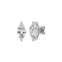 0.5 ct Marquise studs - Basket Setting
