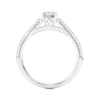 Ribbon Pave Ring - 0.5 cts round