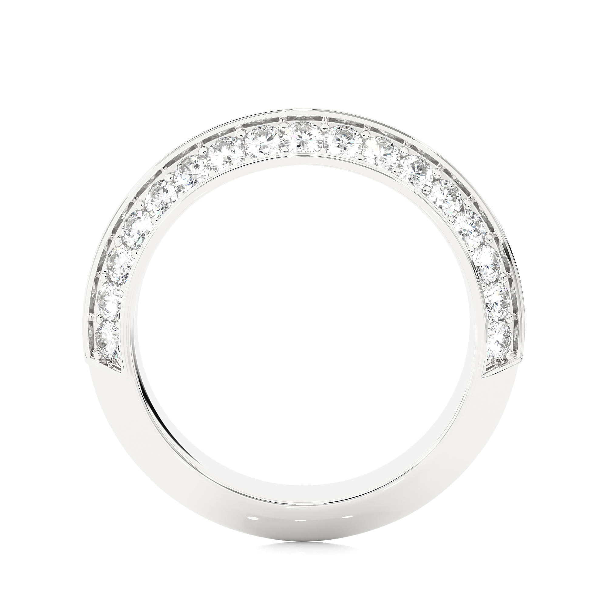 Two-Row Edge Diamond Band