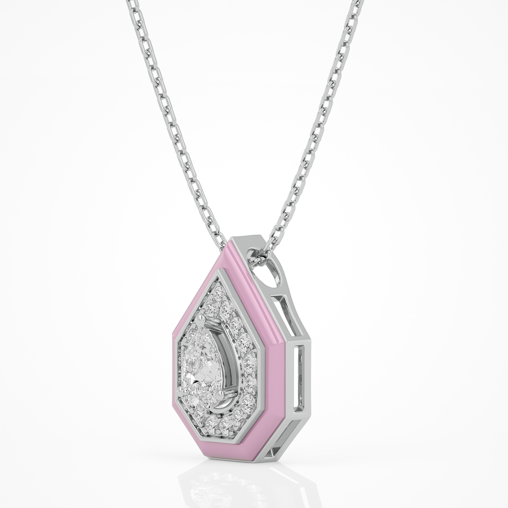 Pink Pear Pendant