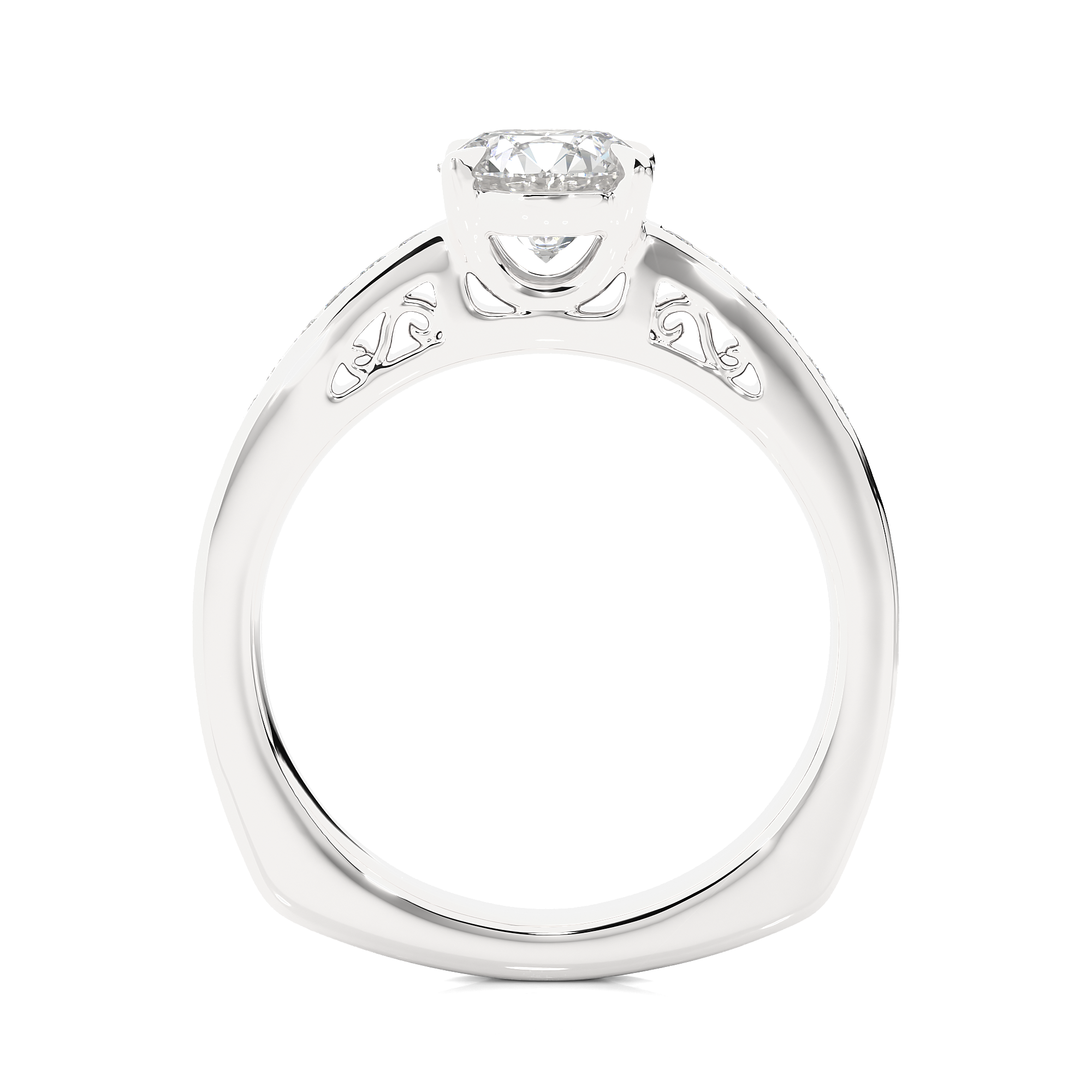 Aura Cascade Ring - 1 ct round