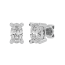 0.5 cts Oval studs - Basket Setting