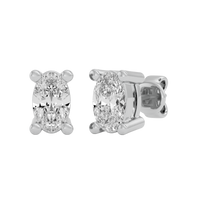 0.5 cts Oval studs - Basket Setting