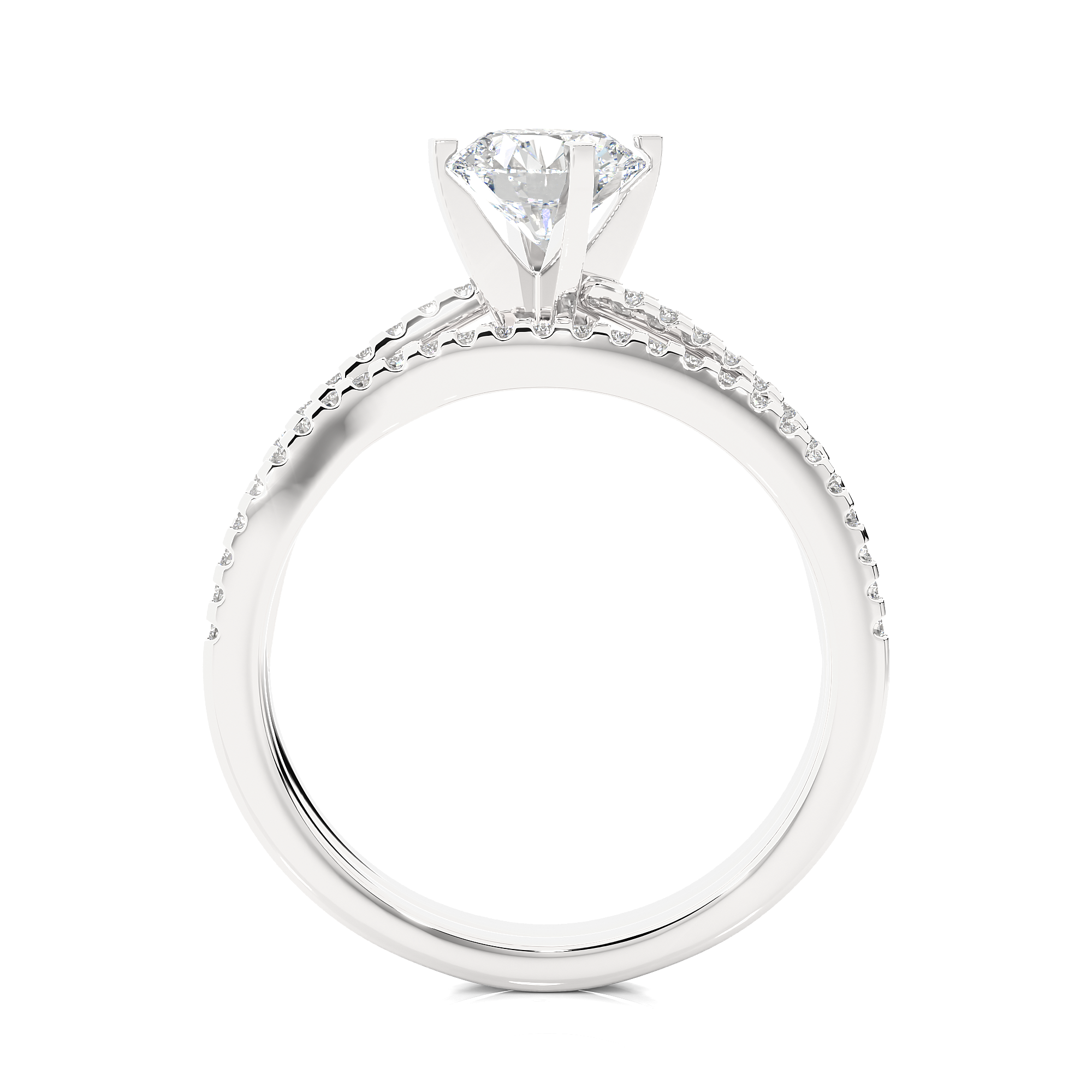 Linear Solitaire Ring - 0.5 ct round