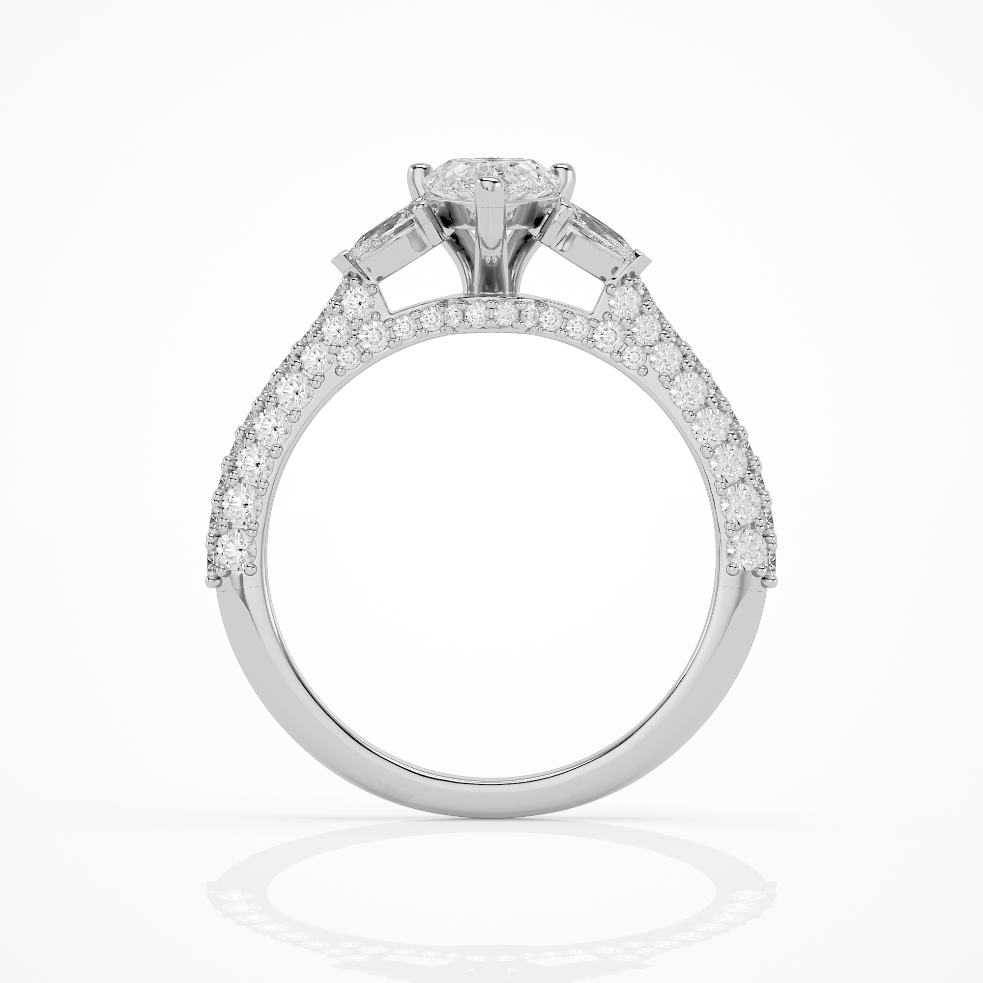 Serene Dewdrop Ring - 1.9 ct Pear