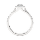 Halo Cascade Ring - 0.6 ct round