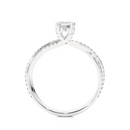 Twist Solitaire Ring - Princess 0.5ct