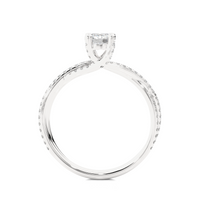 Twist Solitaire Ring - Princess 0.5ct