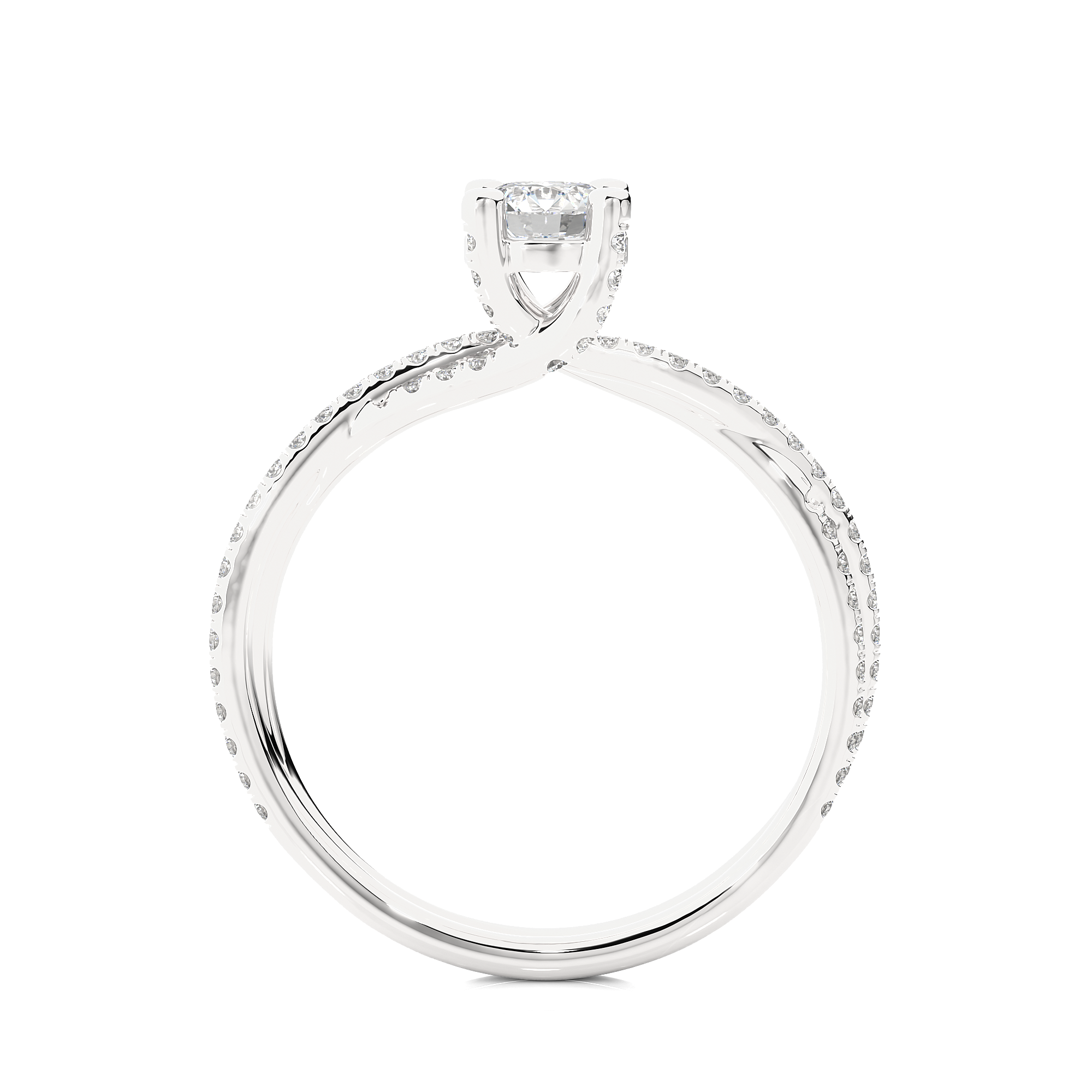 Twist Solitaire Ring - Princess 0.5ct