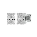 1 ct Oval studs - Basket setting