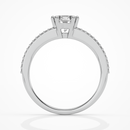 Round with baguettes - 1.5 ct round