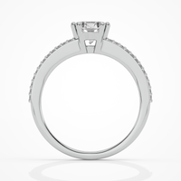 Round with baguettes - 1.5 ct round