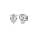 4 ct Pear studs - Basket setting