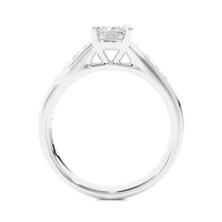Cushion Cascade Ring - 1.1 ct cushion