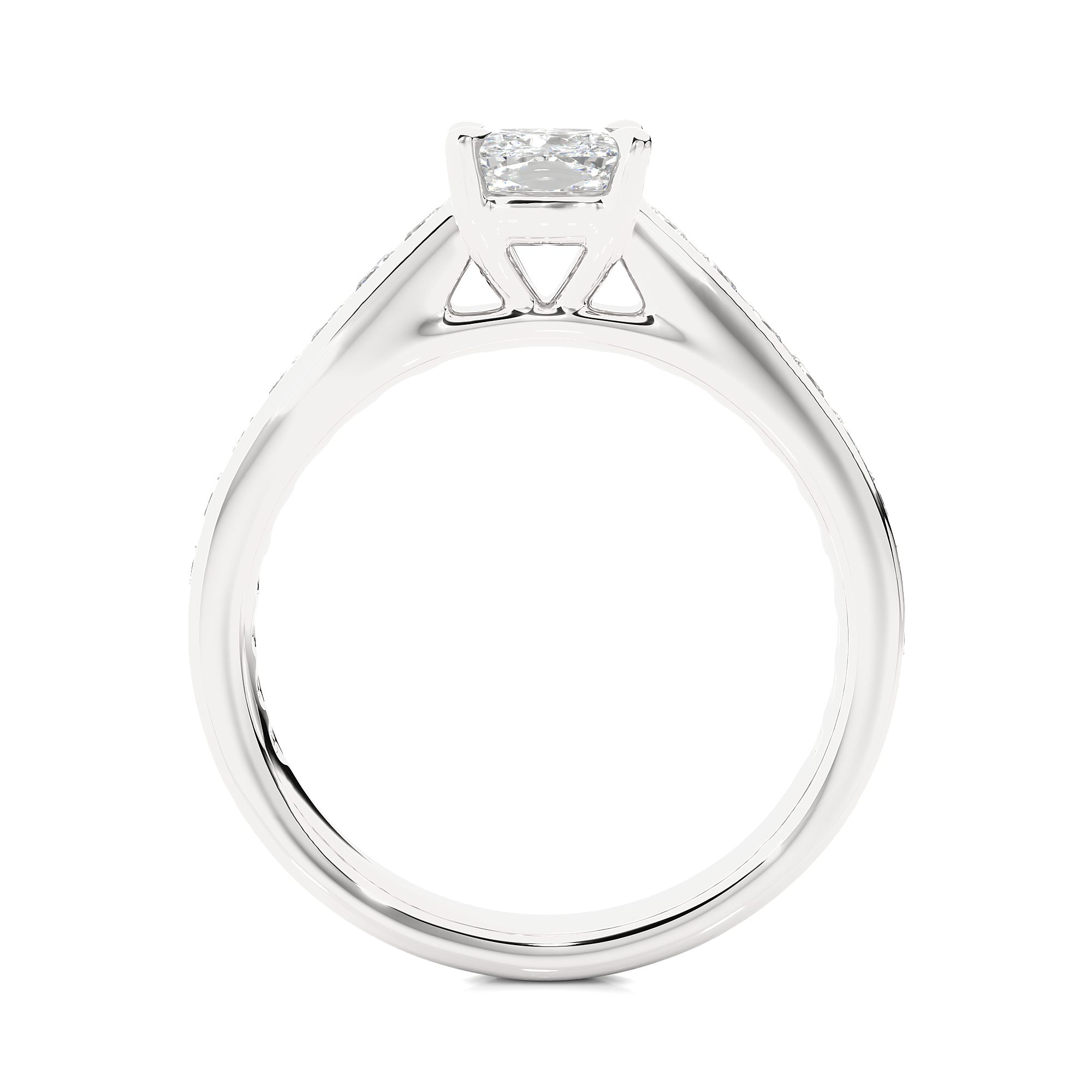 Cushion Cascade Ring - 1.1 ct cushion