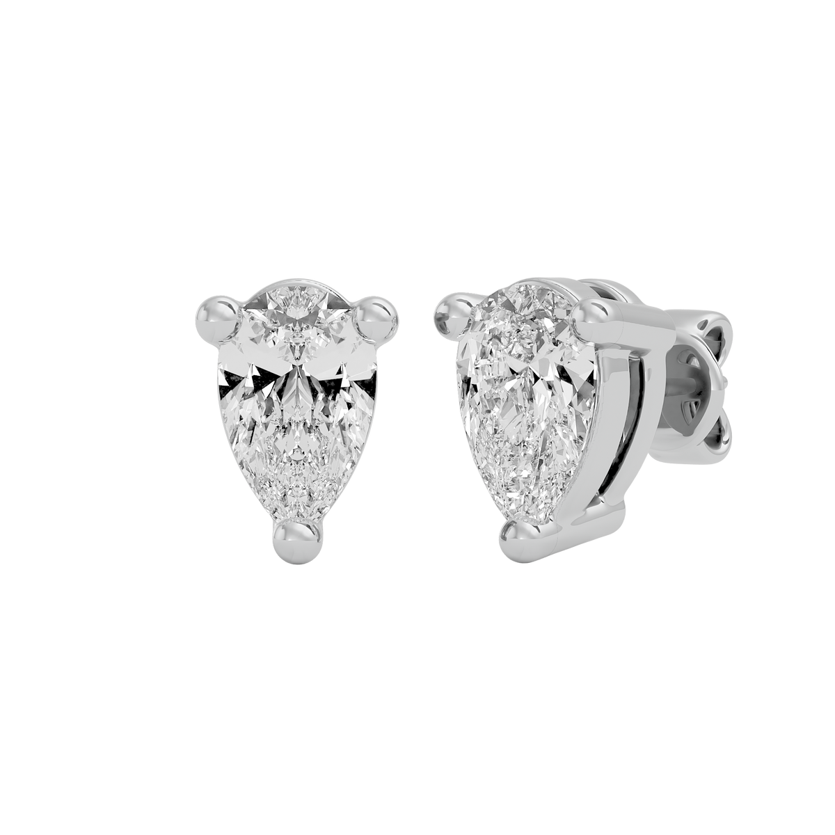 0.50ct each / 9 kt / White Gold