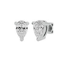 0.5 ct Pear studs - Basket setting