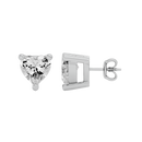 0.5 ct Heart studs - Basket setting