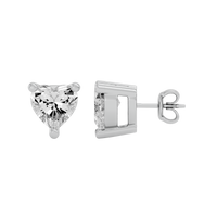 0.5 ct Heart studs - Basket setting