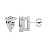 0.5 ct Pear studs - Basket setting