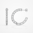 Oval eternity hoops