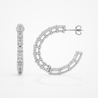 Oval eternity hoops